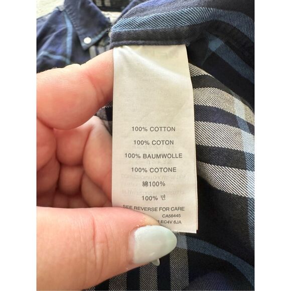 Thomas Mason for J.Crew men’s size extra small blue and white casual button-down - Picture 6 of 6